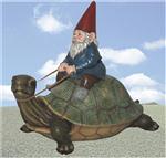 GSD23605 Faithful Steed Gnome on Turtle